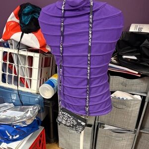 Vera Bradley Black and White Floral Crossbody Bag